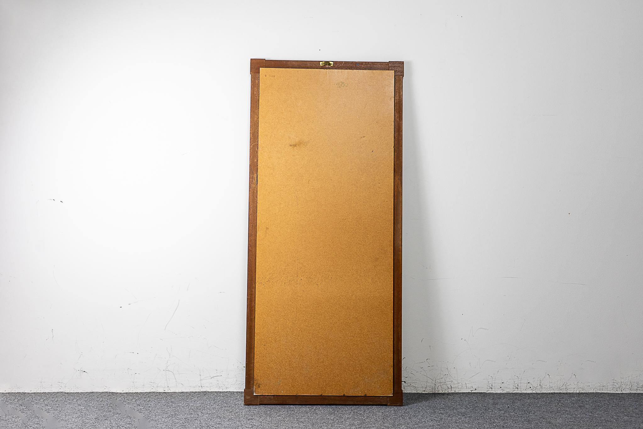 Danish Modern Rosewood Wall Mirror For Sale 1