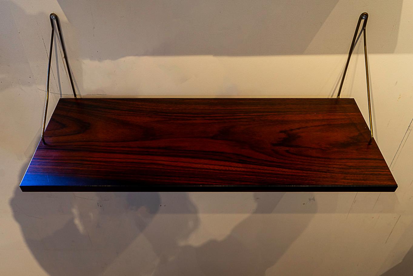 Danish Modern Rosewood Wall Shelf In Good Condition For Sale In VANCOUVER, CA