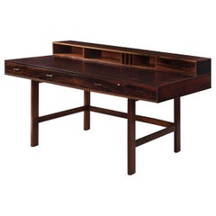 Danish Modern Rosewood Writing Desk by Peter Lovig Nielsen, circa 1972