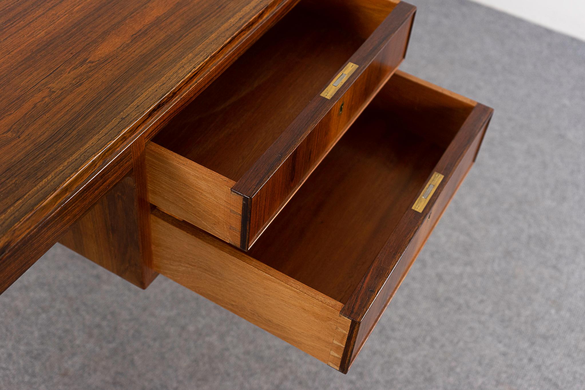 Mid-20th Century Danish Modern Rosewood Writing Desk For Sale