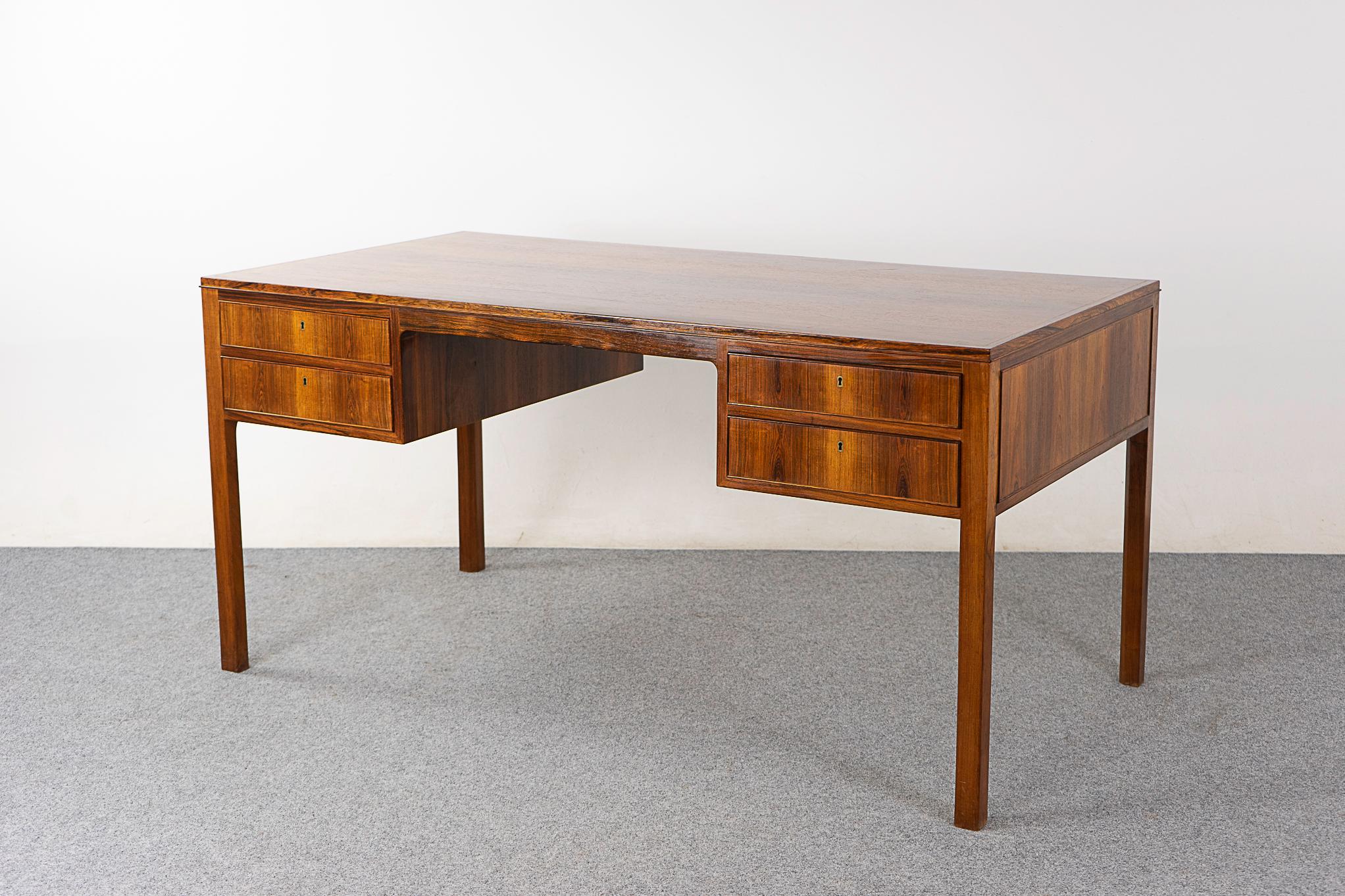 Danish Modern Rosewood Writing Desk For Sale 1