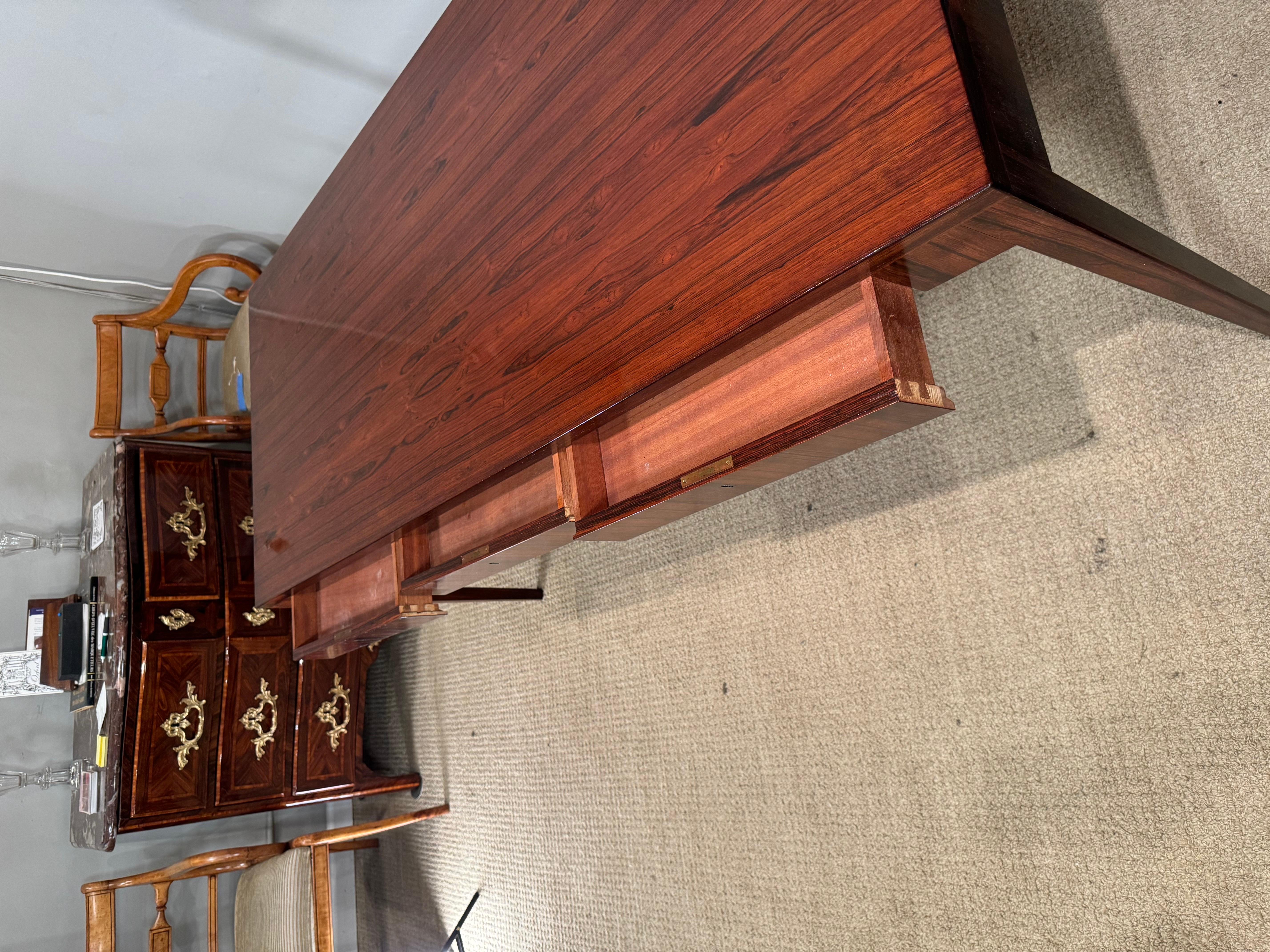 Danish Modern Rosewood Writing Table 6