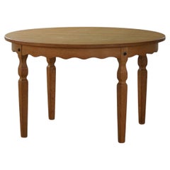 Danish Modern, Round Dining Table in Oak by Rosengaarden, Mid Century, 1960s
