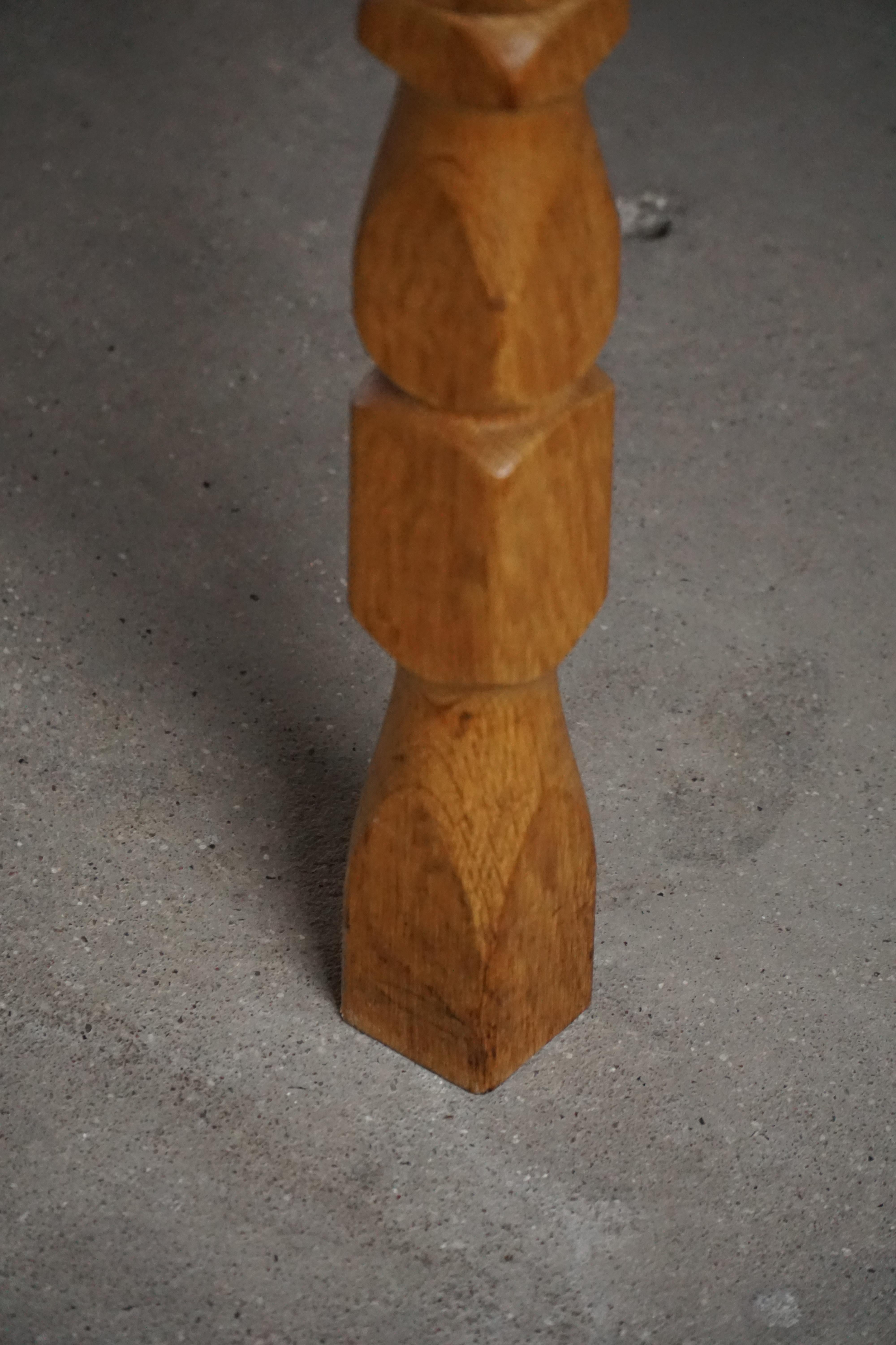 Danish Modern, Round Dining Table in Oak with Extension, Mid Century, 1960s For Sale 8