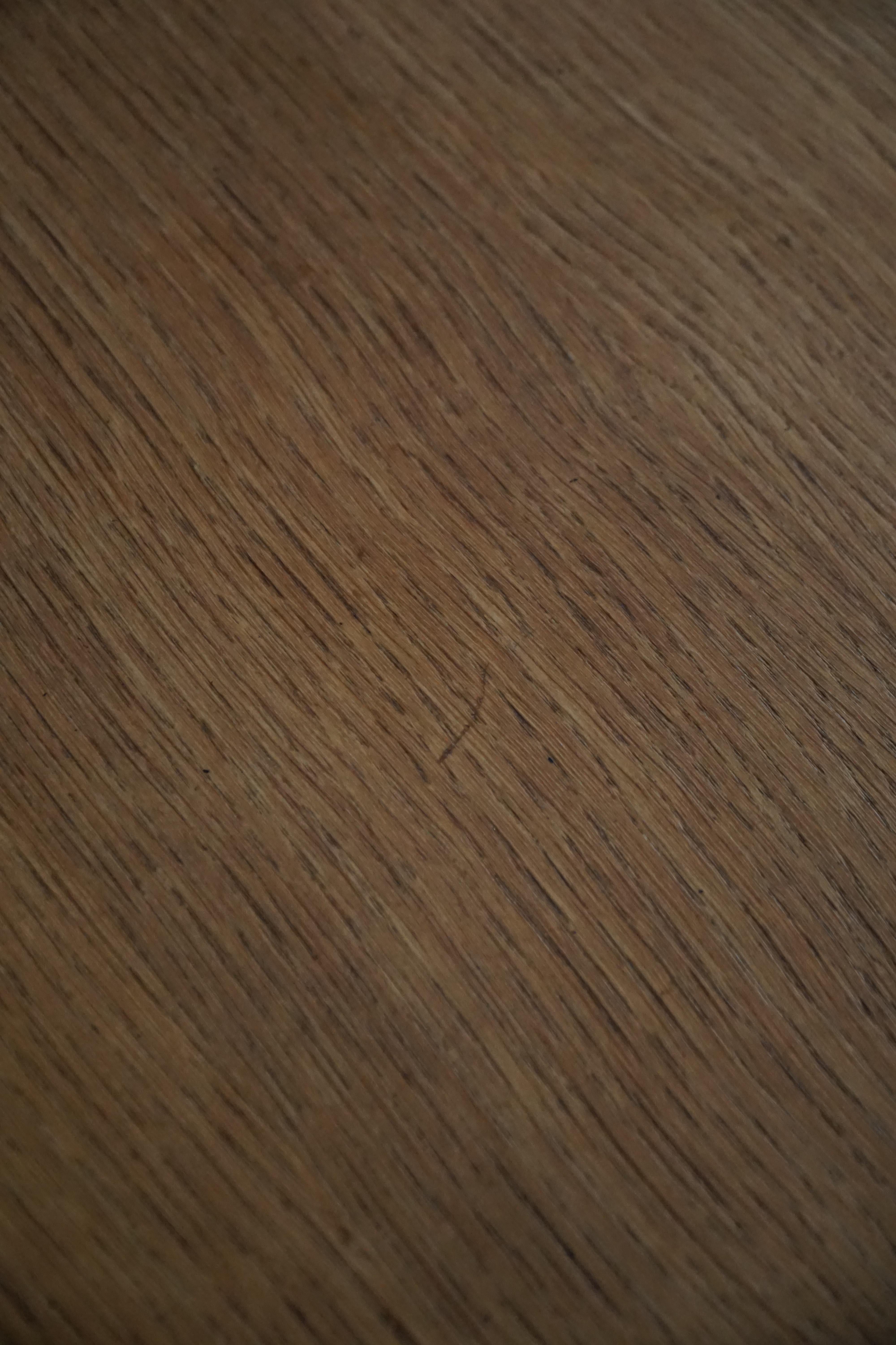 Danish Modern, Round Dining Table in Oak with Extension, Mid Century, 1960s For Sale 11