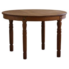 Danish Modern, Round Dining Table in Oak with Extensions, Mid Century, 1960s