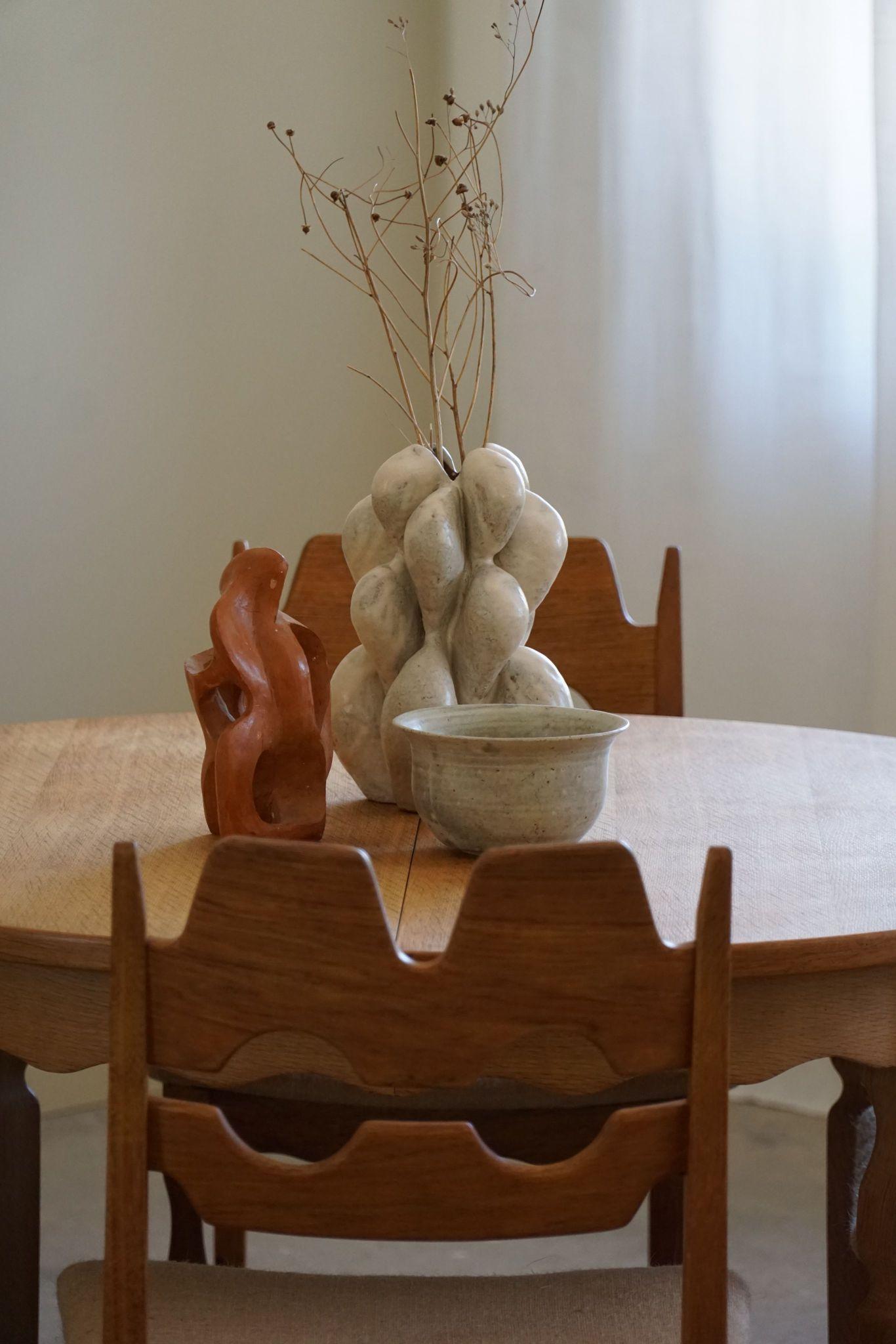 Danish Modern, Round Dining Table in Oak with Two Extensions, Mid Century, 1960s 9