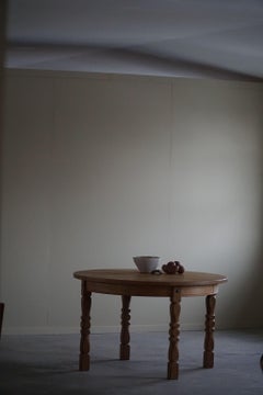 Danish Modern, Round Dining Table in Oak with Two Extensions, Mid Century, 1960s