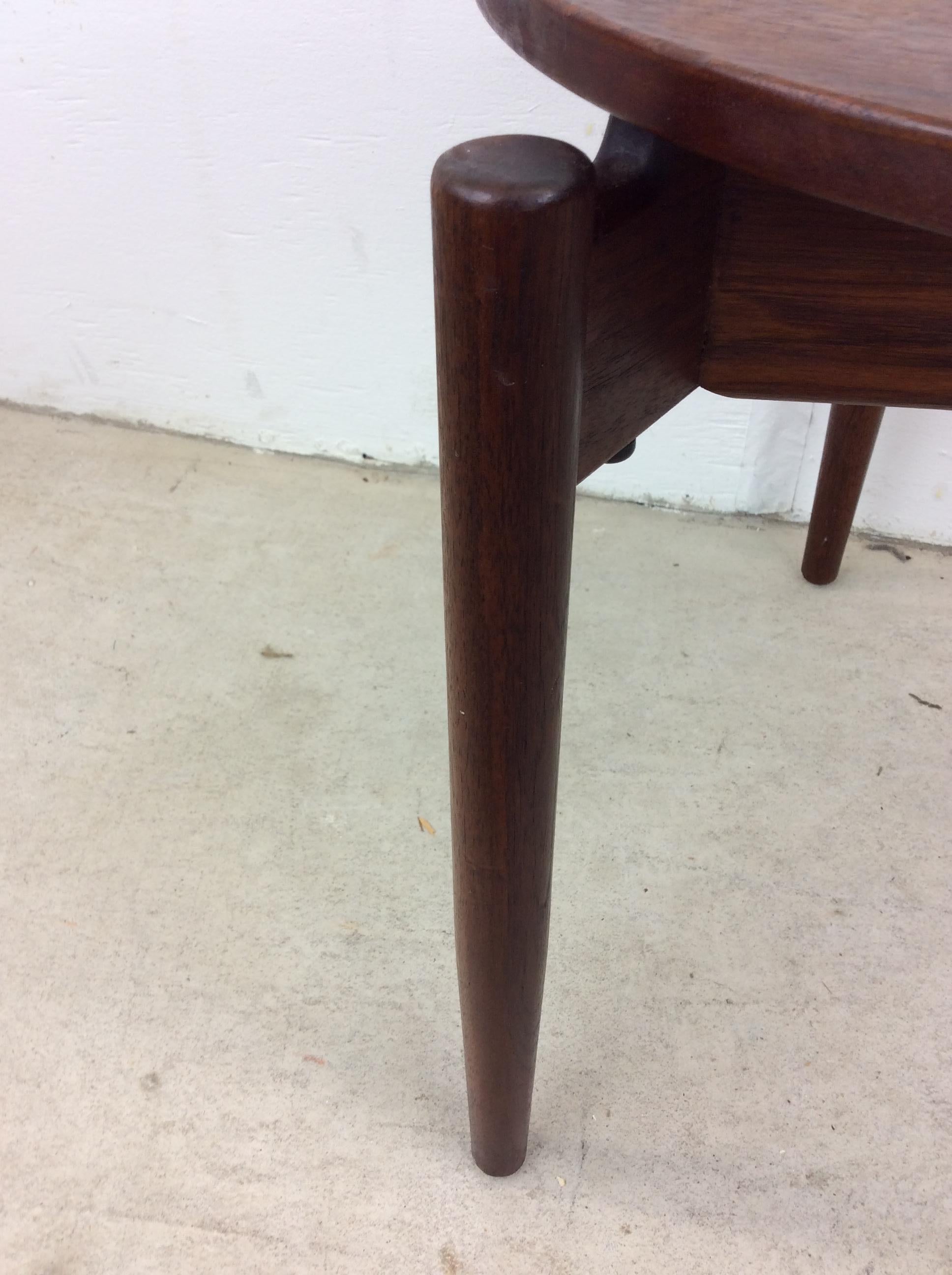 Danish Modern Round End Table / Stool For Sale 6