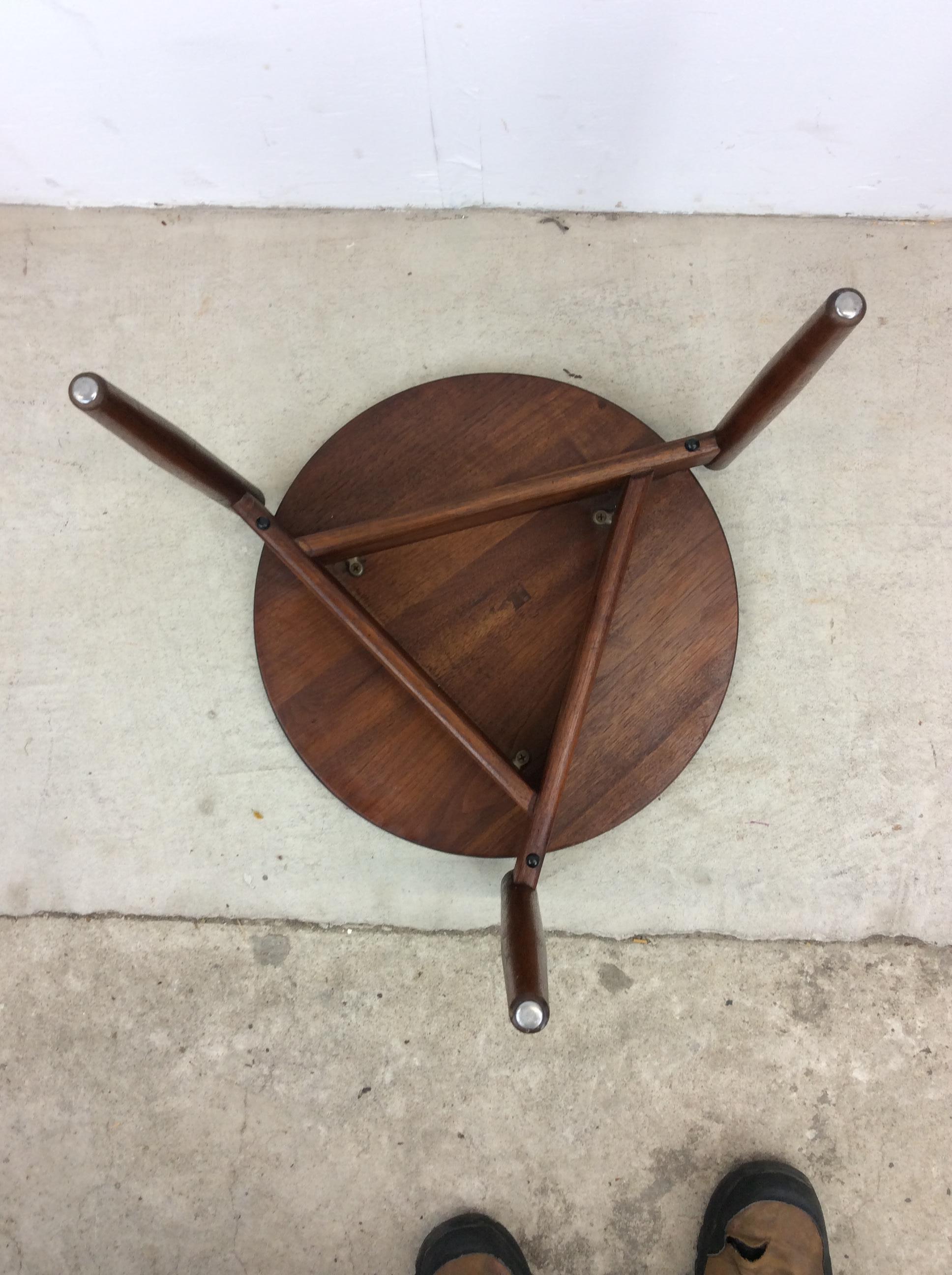 Danish Modern Round End Table / Stool For Sale 7