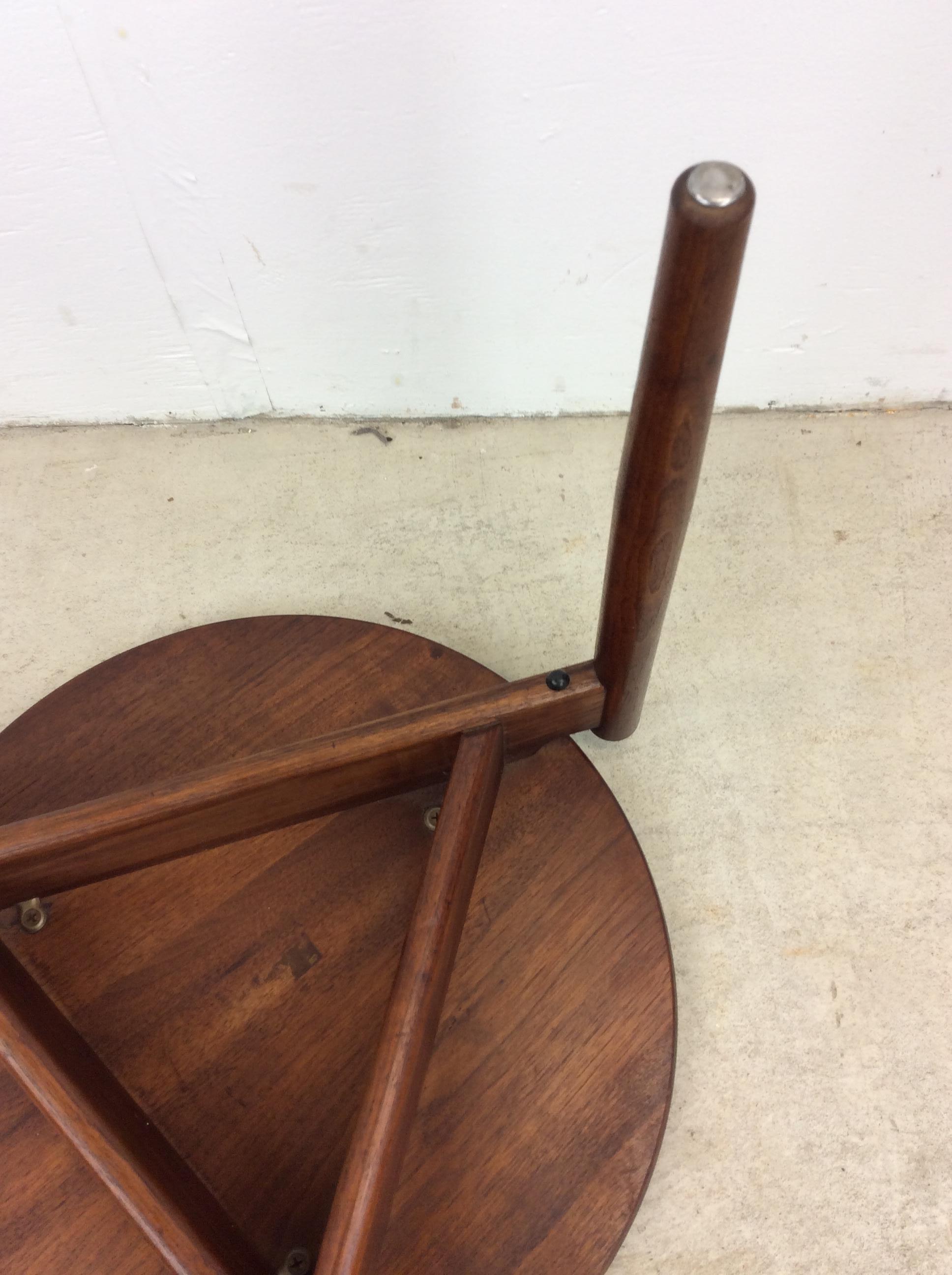 Danish Modern Round End Table / Stool For Sale 9