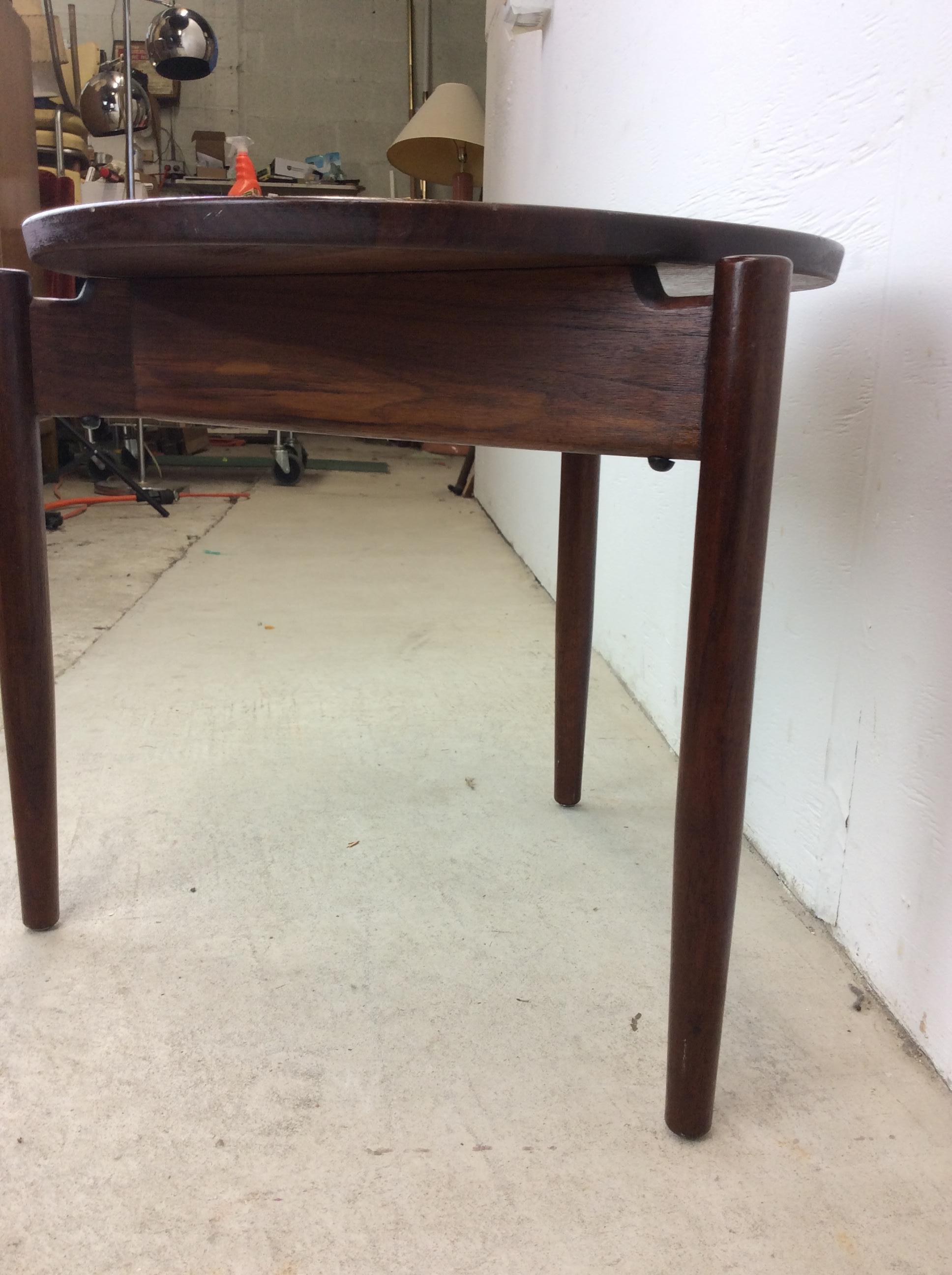 Danish Modern Round End Table / Stool For Sale 3