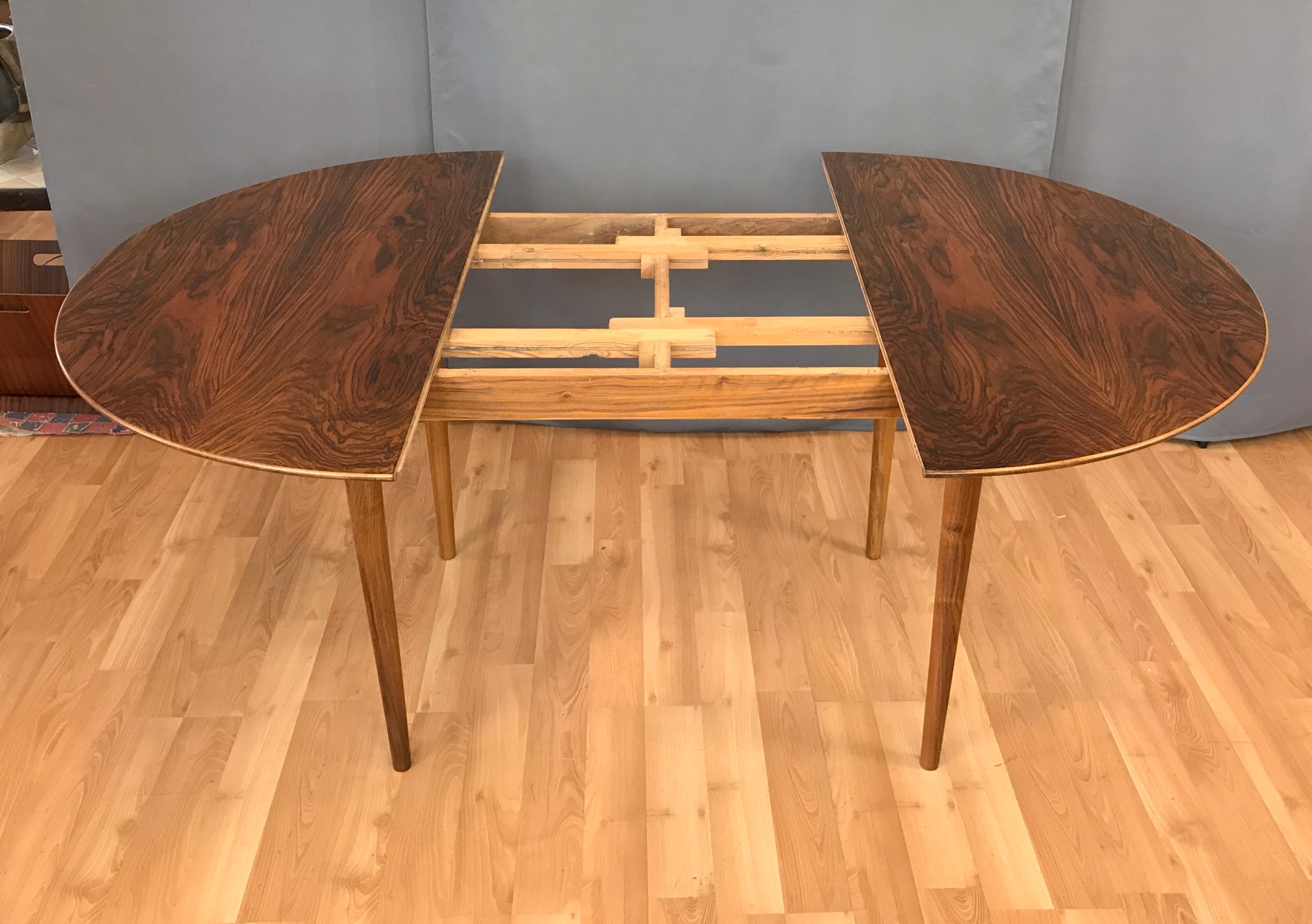 Danish Modern Round Rosewood Dining Table by Kurt Ostervig 2