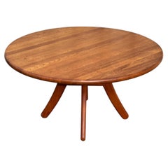 Danish Modern Round Sculptural Teak Coffee Table by Beni Møbler, Denmark