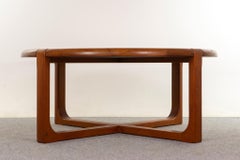 Danish Modern Round Solid Teak Coffee Table
