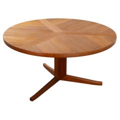 Mesa de centro redonda danesa moderna de teca