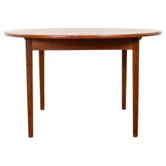 Table de salle à manger ronde danoise moderne en teck