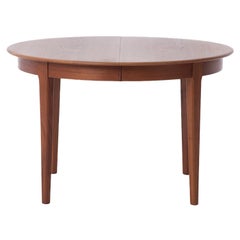 Danish Modern Round Teak Table with Edge Band Detail