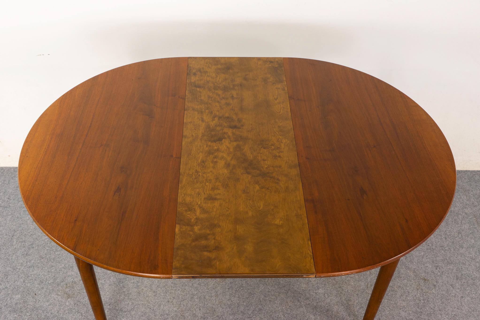 Danish Modern Round Walnut Dining Table For Sale 4