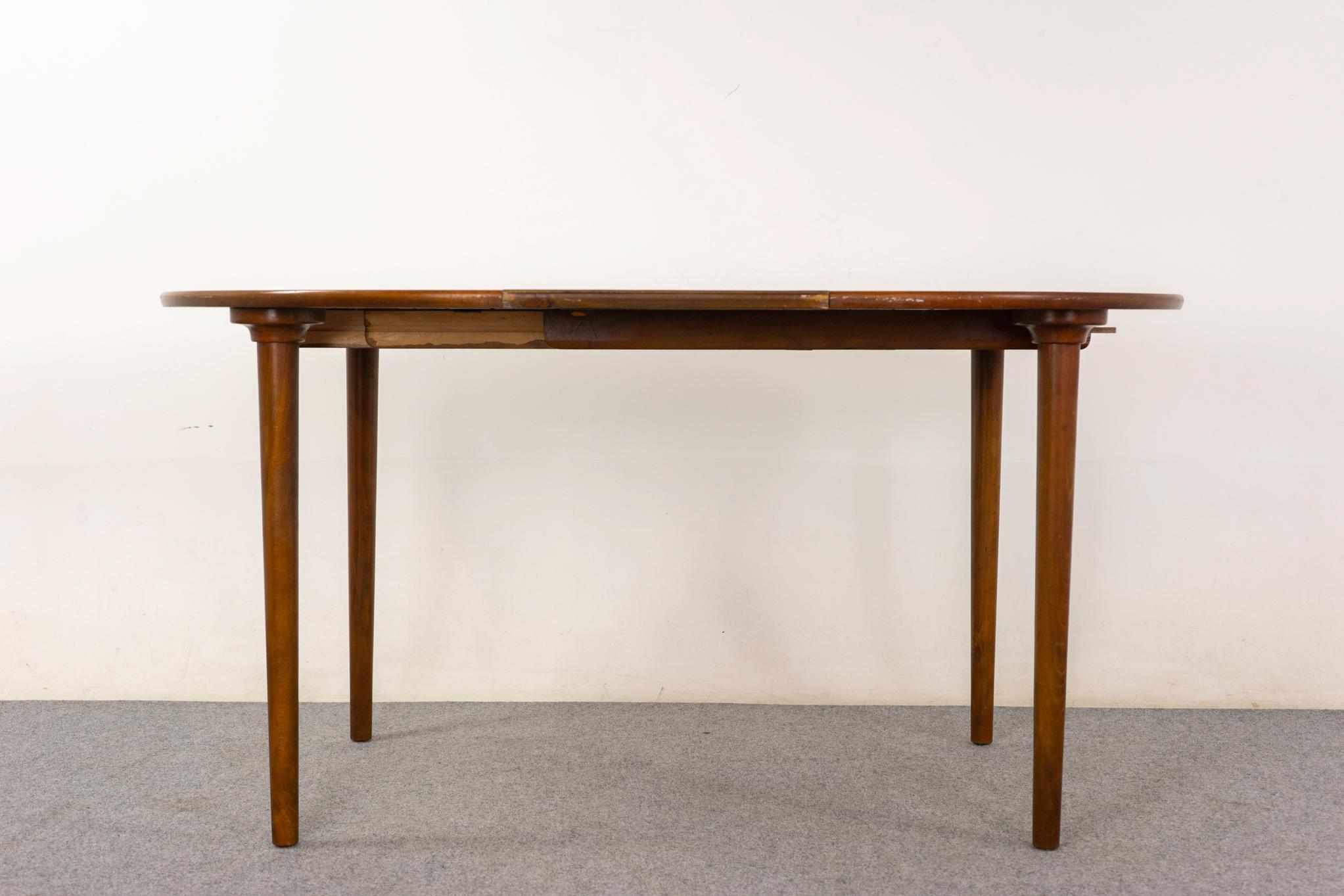 Danish Modern Round Walnut Dining Table For Sale 3