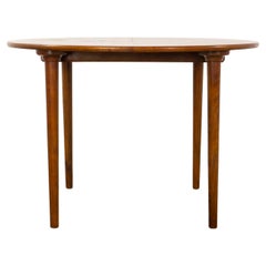 Danish Modern Round Walnut Dining Table