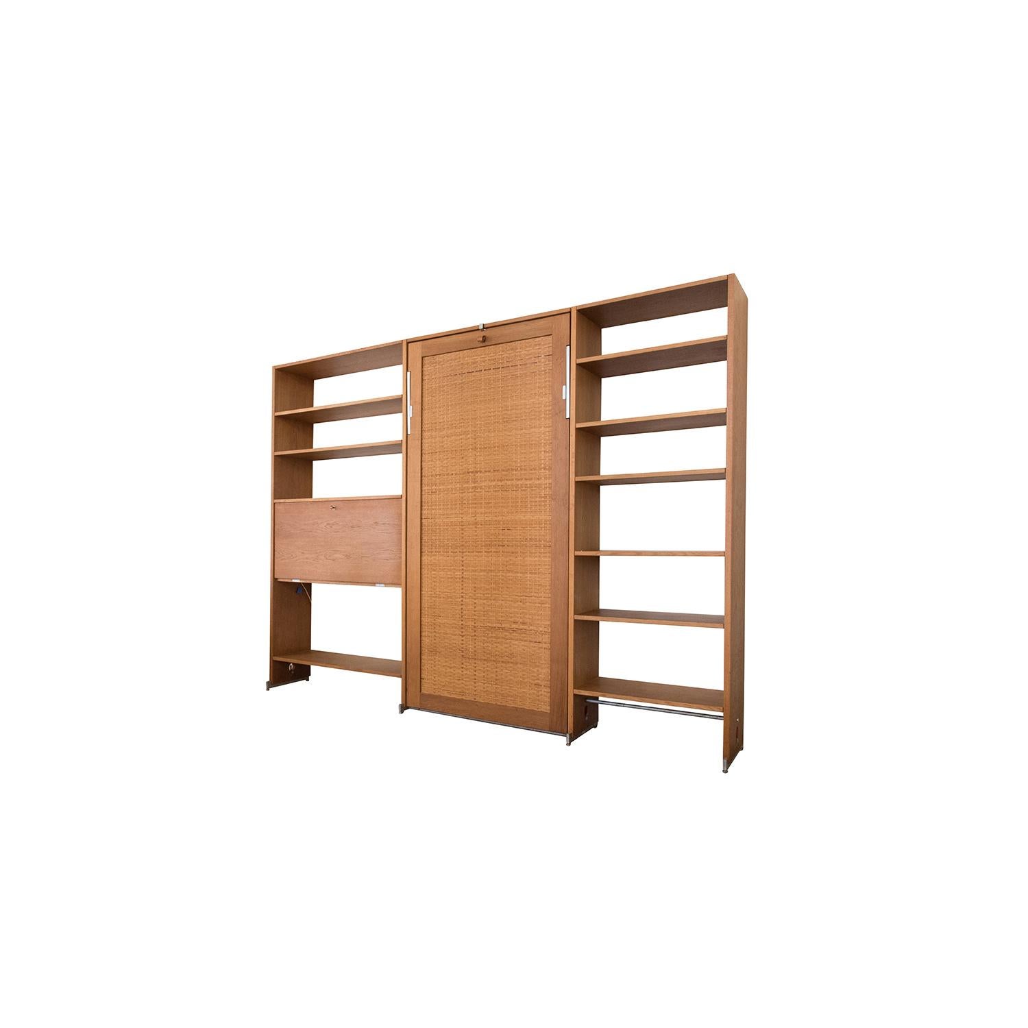 Scandinavian Modern Danish Modern RY100 Murphy Bed, Desk & Shelving System by Hans J Wegner for Ry