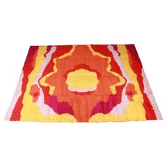 Danish Modern Rya Shag Wool Rug, 1970s
