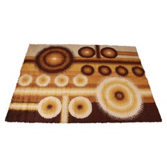 Tapis moderne danois en laine Rya Shag, 1970