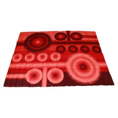 Tapis danois moderne en laine Rya à poils longs, années 1970