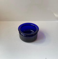 Danish Modern Saphire Blue Bowl, Holmegaard 1970s