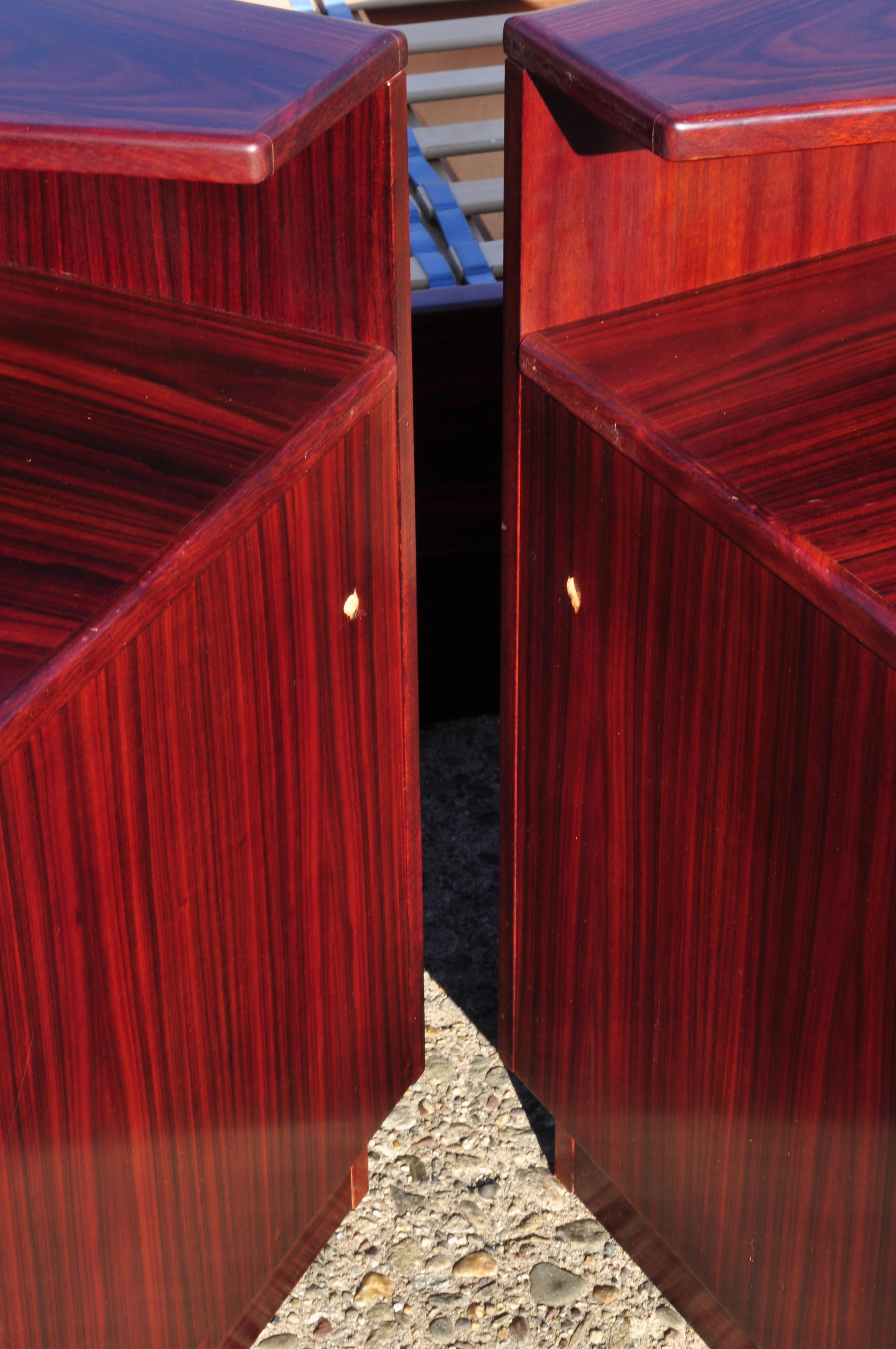 Danish Modern Scan Coll Rosewood Queen Platform Storage Bed and Pair Nightstands 3