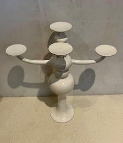 Candelabro danese moderno scandinavo di grandi dimensioni in metallo smaltato