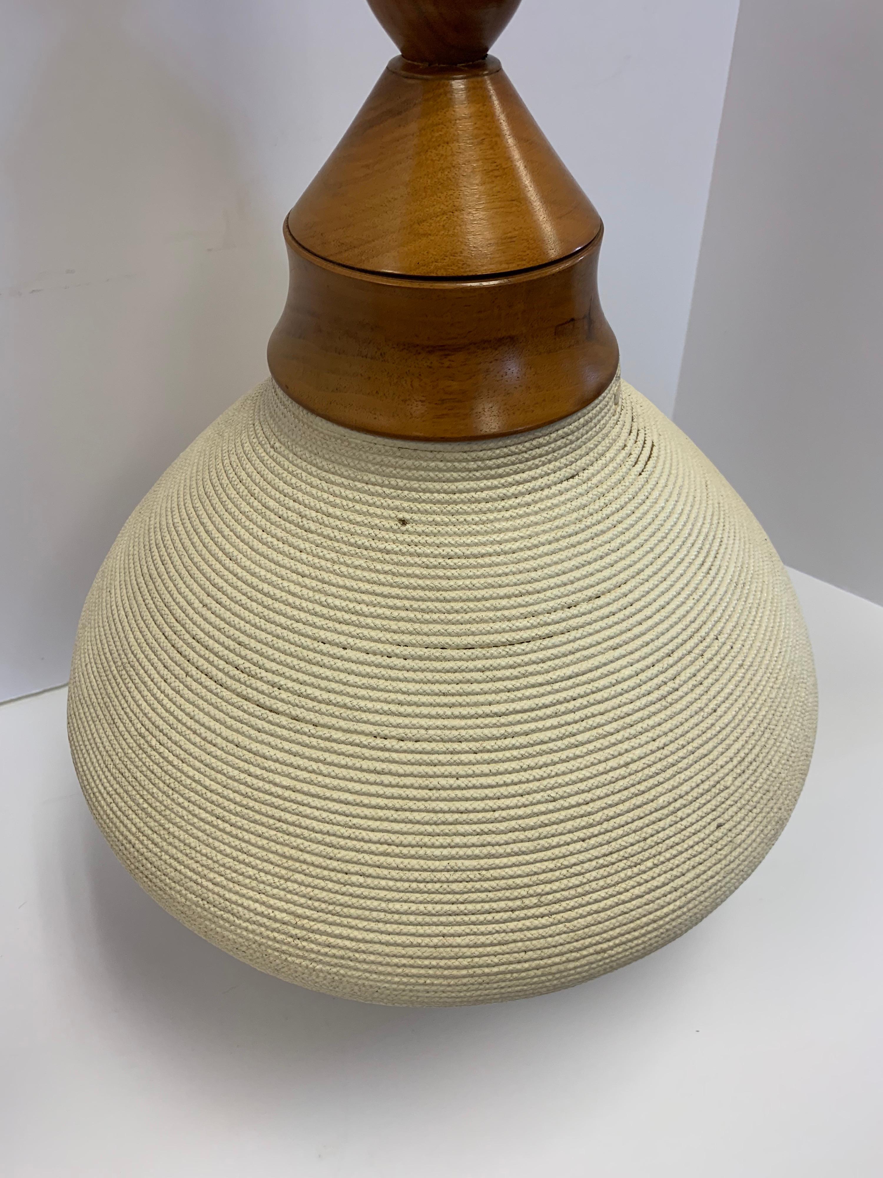 Ceramic Danish Modern Scandinavian Midcentury Tall Table Lamp Extra Large