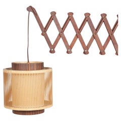 Lampada a forbice moderna danese in teak