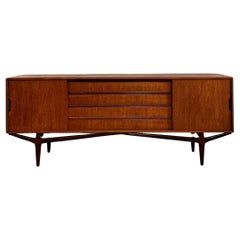 Danish Modern Sculpted Credenza or Console