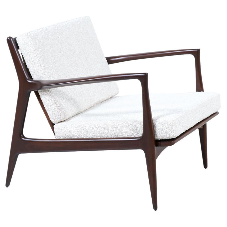 Expertly Restored - Danish Modern Sculpted Lounge Chair by Ib Kofod-Larsenn For Sale