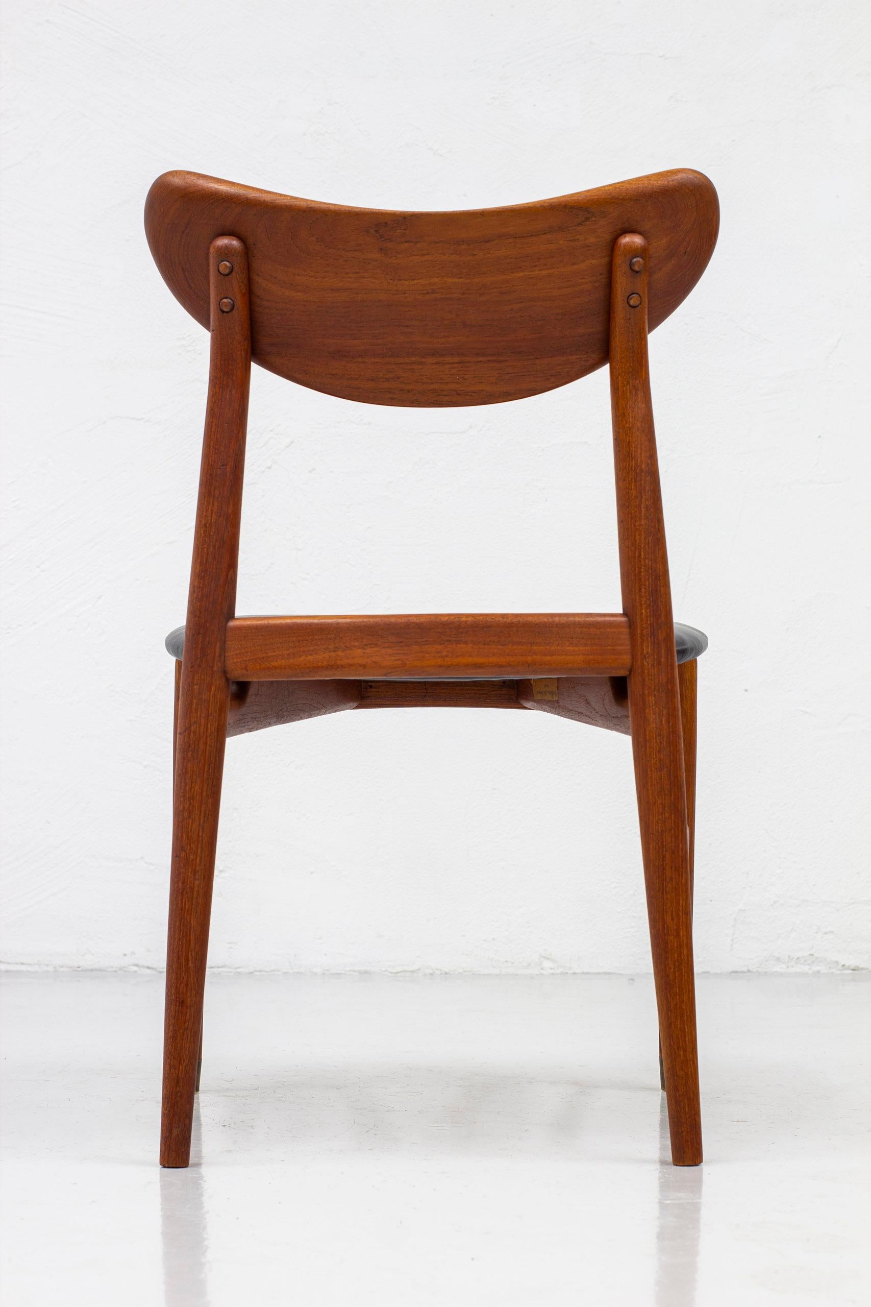 Danish Modern Sculpted Side Chair in Teak by Cabinetmaker Oluf Jensen, 50s 4
