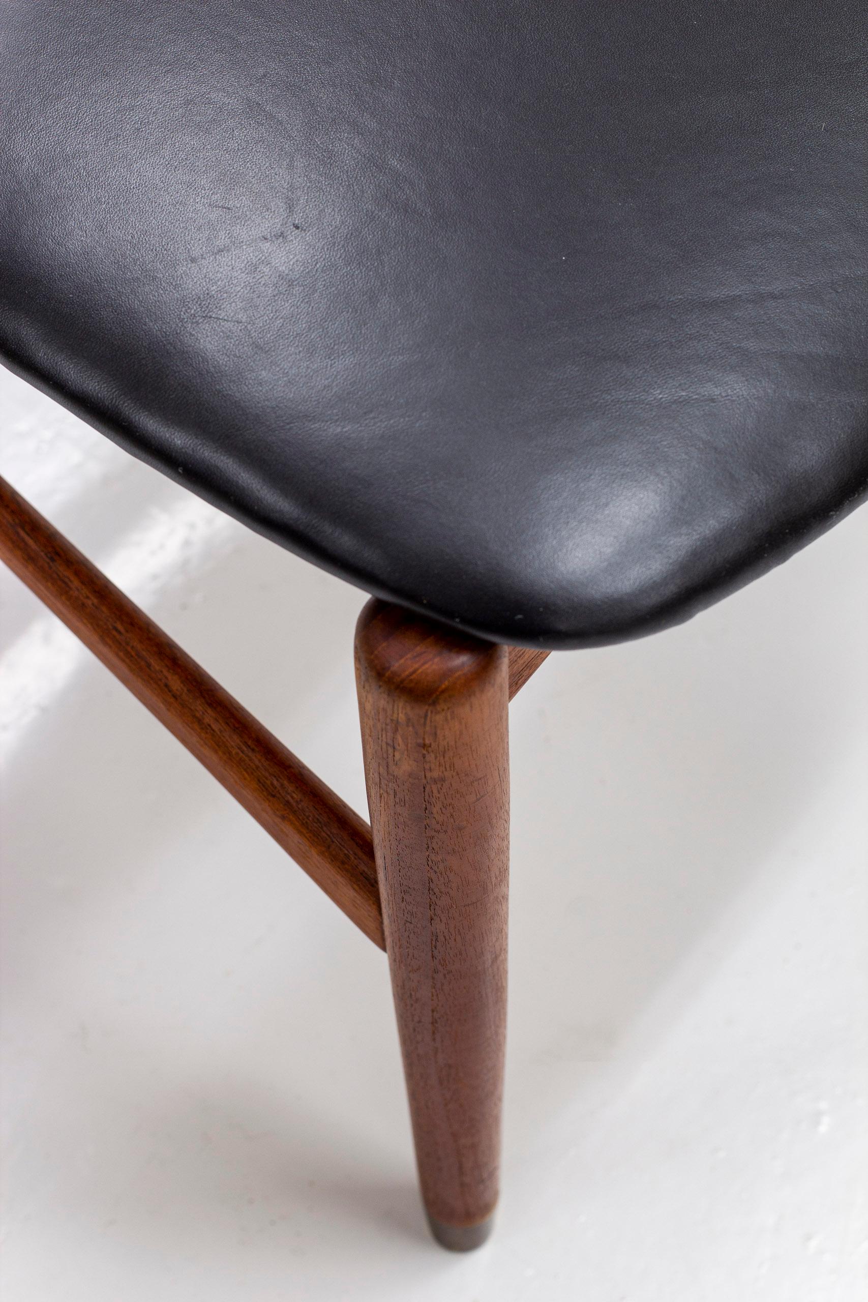 Danish Modern Sculpted Side Chair in Teak by Cabinetmaker Oluf Jensen, 50s 6