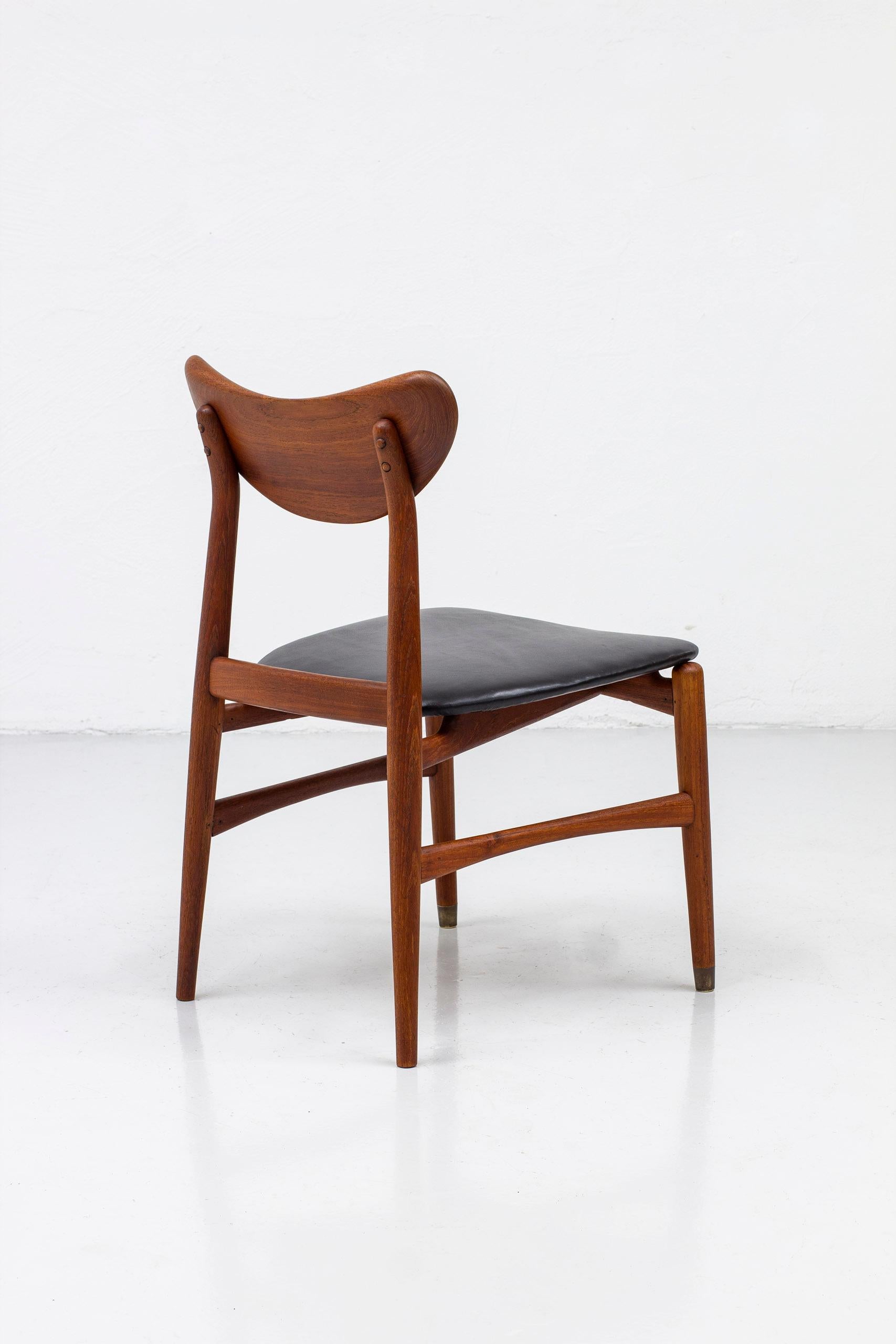 Mid-20th Century Danish Modern Sculpted Side Chair in Teak by Cabinetmaker Oluf Jensen, 50s