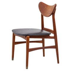 Danish Modern Sculpted Side Chair in Teak by Cabinetmaker Oluf Jensen, 50s