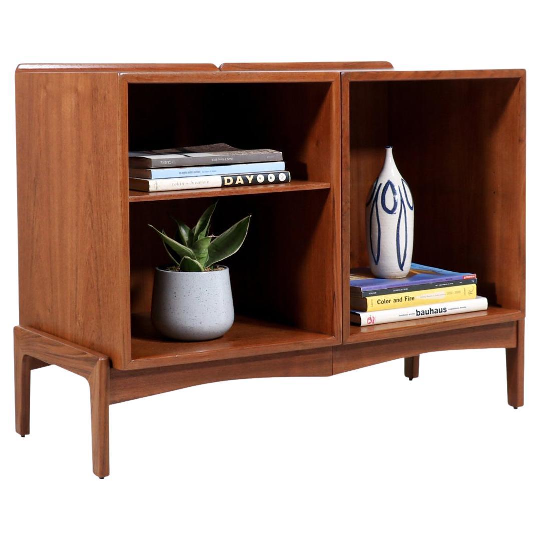 Danish Modern Sculpted Teak Bookcase by William Watting