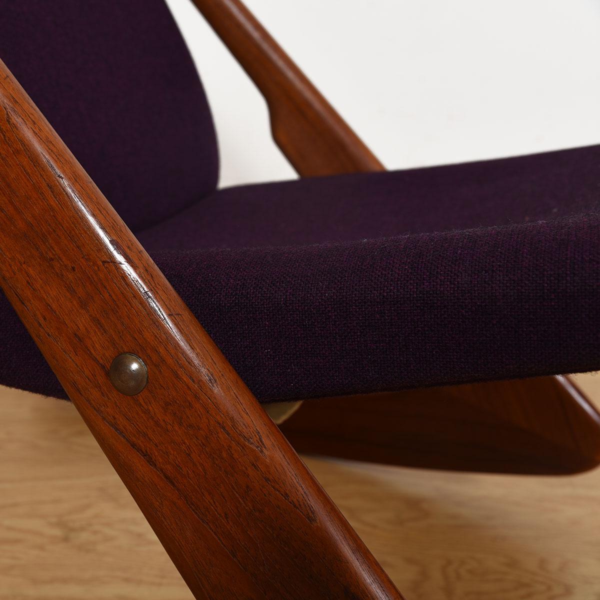 Rocker danois moderne en teck sculpté en vente 3