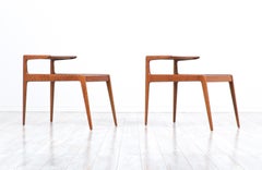 Danish Modern Sculpted Teak Side Tables by Kurt Østervig for Jason Møbler