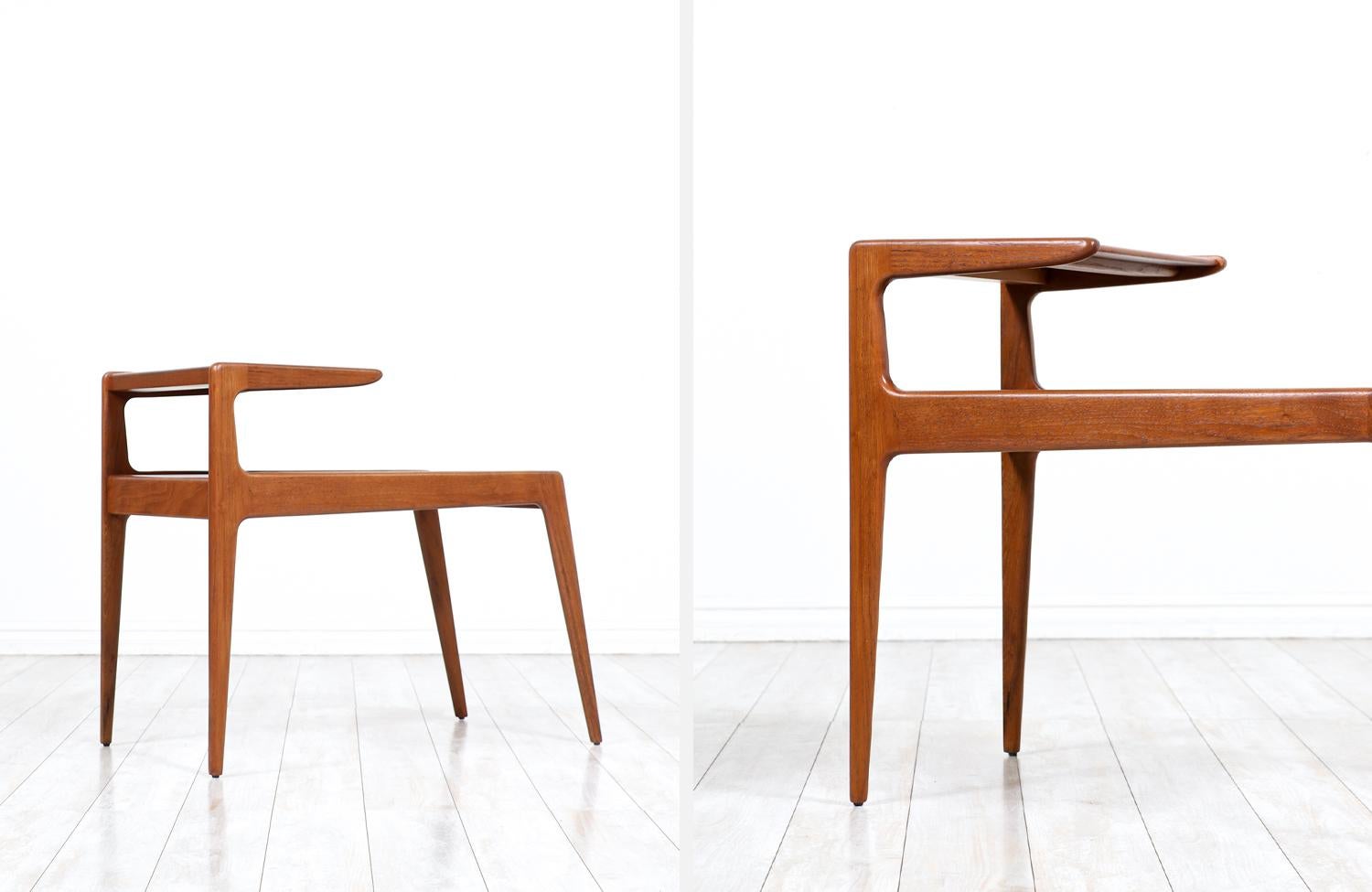 Danish Modern Sculpted Teak Side Tables by Kurt Østervig for Jason Møbler 2