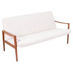 Expertly Restored - Danish Modern Sculpted Teak Sofa