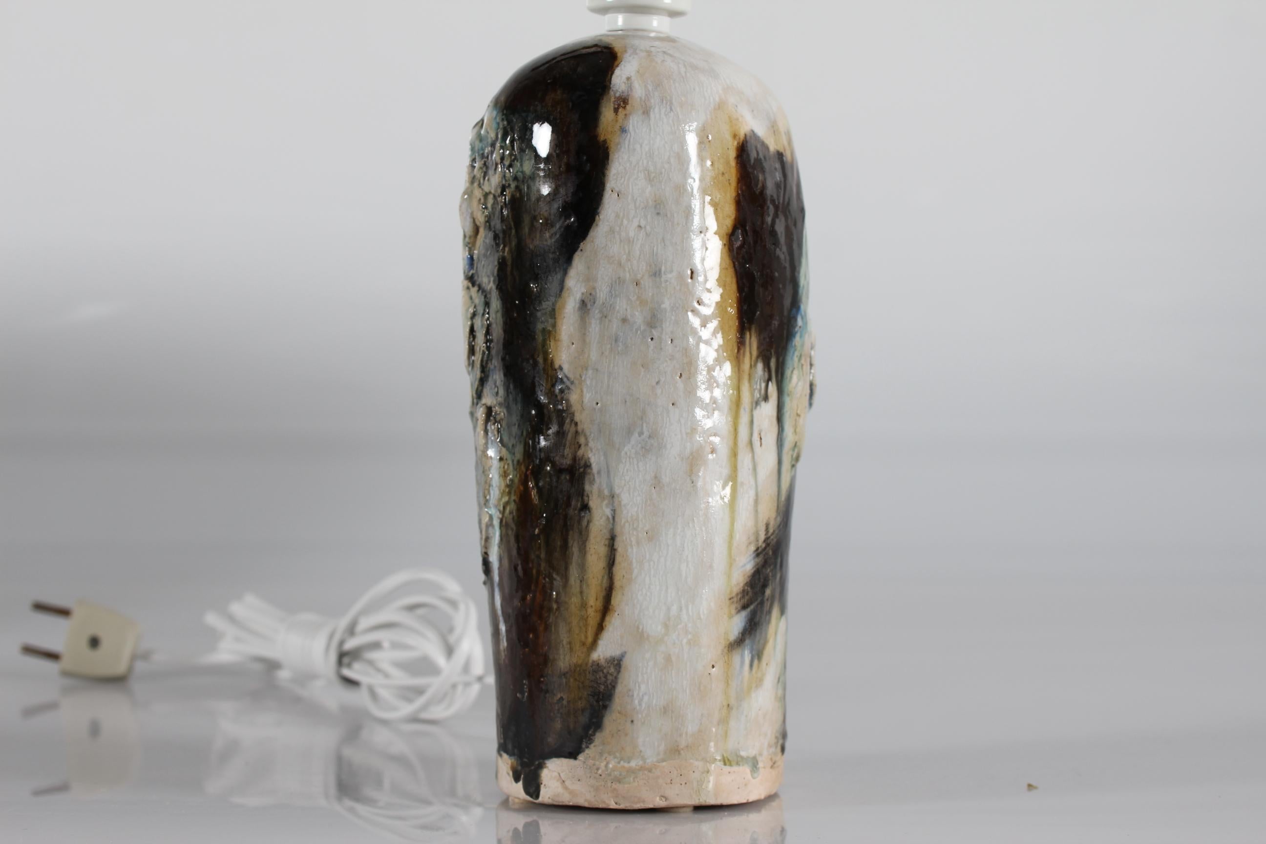 Danish Modern Sculptural Ceramic Table Lamp by Jeppe Hagedorn-Olsen, 1960s For Sale 4