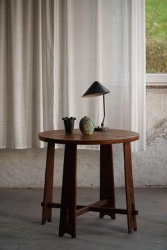 Tavolo da pranzo/console danese moderno e scultoreo in Oak, anni '50