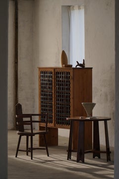 Table d'appoint / console en chêne, moderne danoise, sculpturale, années 1940