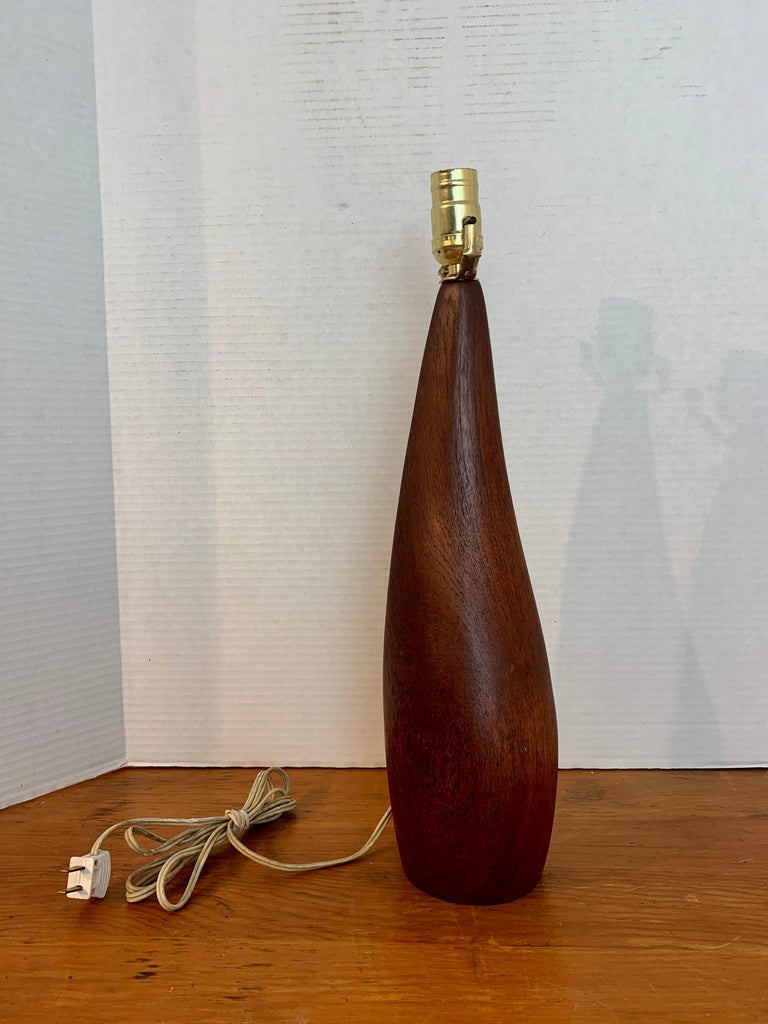 Danish Modern Sculptural Teak Lamp, Attributed to Ernst Henriksen For