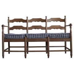 Danish Modern, Sculptural Three Seater Sofa / Bench, Made by Hans Dau, 1950s